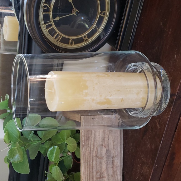 CRATE&BARREL Glass Hurricane Candle Holder Vase - Picture 2 of 8